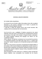 Historical Linguistic Minorities