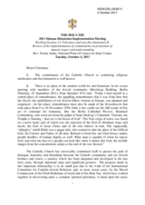 Review of the implementation of commitments on promotion of mutual respect and understanding