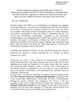 Effective responses to intolerance directed at Roma and Sinti: the role of public discourse, the media and civil society