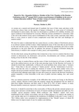 &ldquo;Some of today&rsquo;s issues of women&rsquo;s status in the modern Russian society&rdquo;