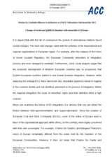 Change of social and political situation with minorities in Europe