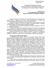 On the obstruction to the activity of foreign mass media in the Republic of Belarus