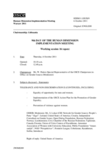 2011 HDIM journal, day 9: Thursday, 6 October 