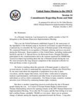 Commitments Regarding Roma and Sinti