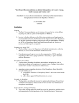 Kyiv Expert Recommendations on Judicial Independence in Eastern Europe, South Caucasus and Central Asia: Roundtable to discuss the recommendations and their possible implementation through judicial reform in Moldova, 27-28 October 2010, Chisinau