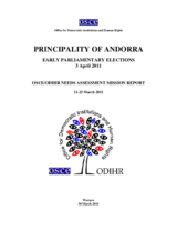 Andorra, Parliamentary Elections, 3 April 2011: Needs Assessment Mission Report
