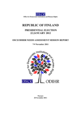 Finland, Presidential Election, 22 January 2012: Needs Assessment Mission Report
