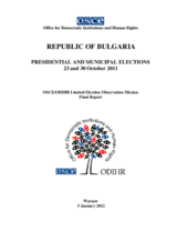 Bulgaria, Presidential and Municipal Elections, 23 October 2011: Final Report