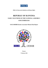 Observation of early parliamentary elections in Slovenia, 4 December 2011: Final Report