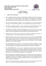 Russian Federation, Presidential Election, 4 March 2012: Interim Report No. 1