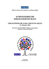 Switzerland, Federal Elections, 23 October 2011: Final Report (de)