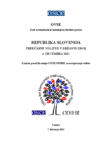 Observation of early parliamentary elections in Slovenia, 4 December 2011: Final Report
