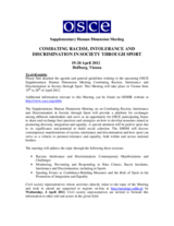 Supplementary Human Dimension Meeting on Combating Racism, Intolerance and Discrimination in Society through Sport, 19-20 April 2012: Information for Civil society
