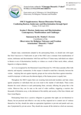 Session 1, Contribution by Mr. Ferrero