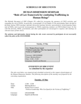 Human Dimension Seminar on Rule of Law Framework for Combating Trafficking in Human Beings, 14-16 May 2012: Overview of Side Events