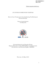 Closing Remarks by Douglas Wake, Deputy Director of the OSCE Office for Democratic Institutions and Human Rights (ODIHR)