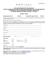 Sofitel Booking Form - 2012 Human Dimension Implementation Meeting