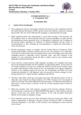 Georgia, Parliamentary Elections, 1 October 2012: Interim Report 2