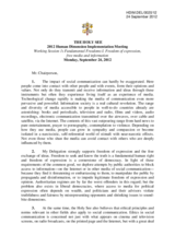 Freedom of expression, free media and information