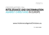 Side Event on Intolerance Against Christians in Europe
