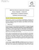 Democratic citizenship and human rights education