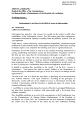 Ombudsman&rsquo;s activities in the field of access to information