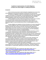 Kazakhstan&rsquo;s Implementation of its OSCE Obligations to Observe the Human Right to a Healthy Environment