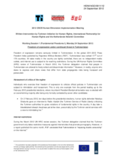 Freedom of expression under continued threat in Turkmenistan