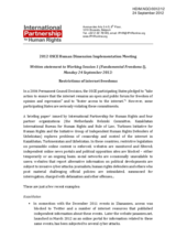 Restrictions of internet freedoms