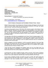 Written Contribution on Freedom of Media