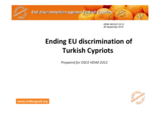 Ending EU discrimination of Turkish Cypriots