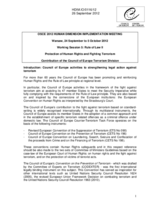 Introduction: Council of Europe activities to strengthening legal action against terrorism