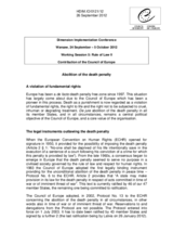 Abolition of the death penalty