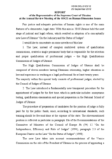 Report of the Representative of the Supreme Court of Ukraine at the Annual Review Meeting of the OSCE on Human Dimension Issues