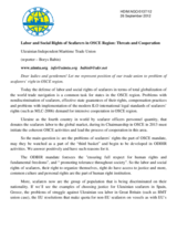 Labor and Social Rights of Seafarers in OSCE Region: Threats and Cooperation