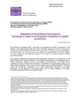 Exchange of views on the Question of abolition of capital punishment