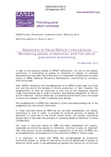 Monitoring places of detention and the role of preventive monitoring