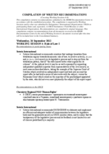 Compilation of Written Recommendations (Working Sessions 4-6)
