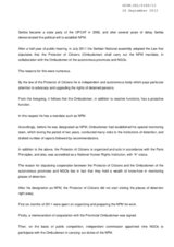 Views from the practice of the National Preventative Mechanism