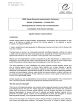 Equality between women and men