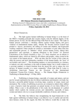 Trafficking in Human Beings