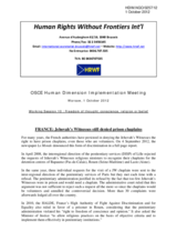 France: Jehovah&rsquo;s Witnesses still denied prison chaplains