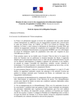 Right of reply from France