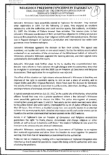 Religious Freedom Concerns in Tajikistan