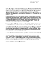 Lesbian, Gay, Bisexual and Transgender Rights