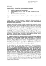 Rapporteurs' Report for Working session 9: Tolerance and non-discrimination I