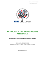 ODIHR EXB Democratic Governance 1300494 2012