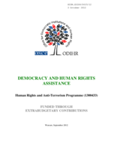 ODIHR EXB Human Rights Anti-Terrorism 1300433 2012