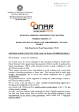 Gender and Ethnicity:  the Case of Roma Women in Italy