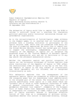 Reply delivered during working session 9